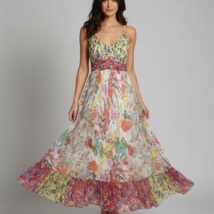 Anthropologie Multicolor Floral Maxi Dress